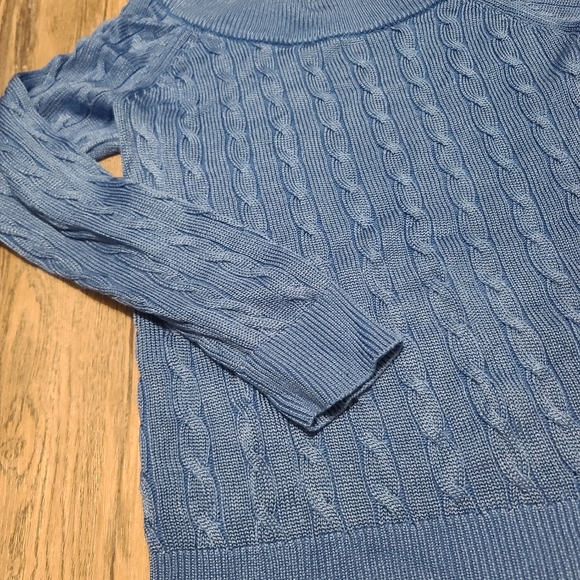 Blue Ralph Lauren Chord off the shoulder Sweater - Picture 2 of 4